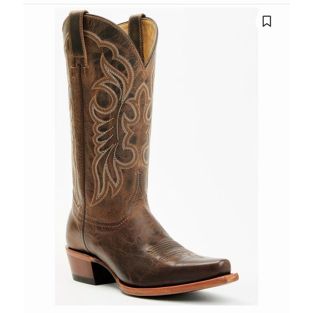 NWOT Shyanne Loretta Western Boot Brown Leather Women 7 Snip Toe Cowgirl Cowboy - Picture 2 of 12